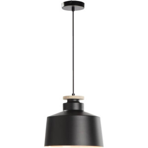 Leen Bakker - Hanglamp Mallorca E27 - Mat - 150xØ30 Cm - Metaal - Zwart