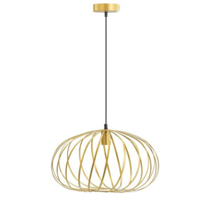 Leen Bakker - Hanglamp Pamplona E27 - Goudkleur - 25xØ45,5 Cm - IJzer - Goudkleurig - 45.5x45.5x120 Cm