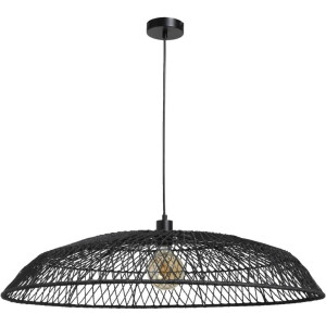 Leen Bakker - Hanglamp Estee - 120xØ80 Cm - Metaal/Papier - Zwart