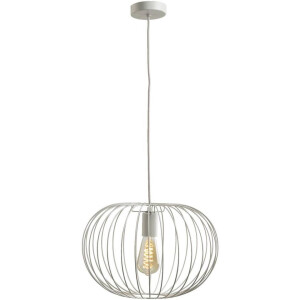 Leen Bakker - Hanglamp Jade - Licht - 120x26xØ38 Cm - Metaal - Grijs