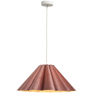Leen Bakker - Hanglamp Ays E27 - 120xØ45 Cm - Stof/Metaal/Kunststof - Roze