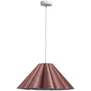 Leen Bakker - Hanglamp Ays E27 - 120xØ45 Cm - Metaal/Stof/Kunststof - Roze