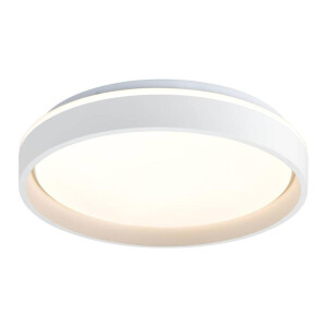 Leen Bakker - Plafonniere Claus LED - - 7,5xØ39 Cm - Metaal/Kunststof - Wit - H7.5 Cm