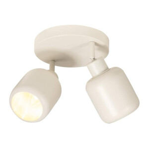 Leen Bakker - 2-spot Mosi E14 - - Ø11x24 Cm - Metaal - Beige