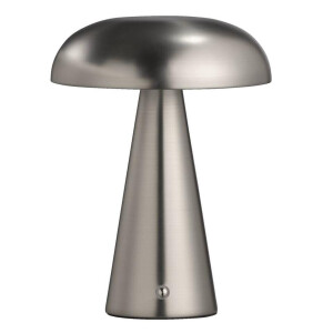 Leen Bakker - Tafellamp Eljereau - Zilver - Ø14 X 20,5 Cm - Metaal - Zilverkleurig - 15.5x15.5x20.5 Cm
