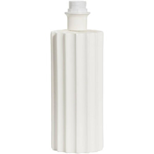 Leen Bakker - Lampvoet Linne - - 33,5xØ12 Cm - Keramiek - Wit - H33.5 Cm