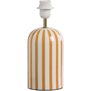 Leen Bakker - Lampvoet Lio - Wit/oranje - 29,5x12,5x12,5 Cm - Keramiek - Wit#Oranje