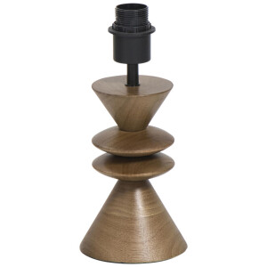 Leen Bakker - Lampvoet Timber E27 - 30x13x13 Cm - Hout - Bruin