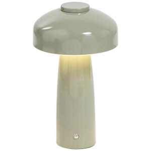 Leen Bakker - Tafellamp Tinn USB LED - 25,5x15x15 Cm - Metaal - Groen