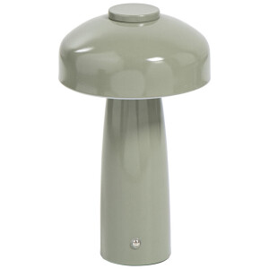 Leen Bakker - Tafellamp Tinn USB LED - 25,5x15x15 Cm - Metaal - Groen