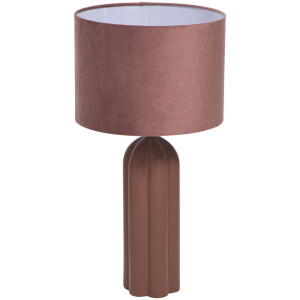 Leen Bakker - Tafellamp Jona Terra E27 - 53x28x28 Cm - Keramiek - Rood