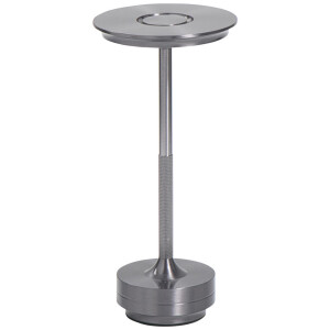 Leen Bakker - Tafellamp Lux USB LED - 27,5x13x13 Cm - Metaal - Zwart
