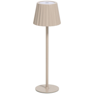 Leen Bakker - Tafellamp Scotti USB LED - Metaal - Beige - 11.5x11.5x38 Cm
