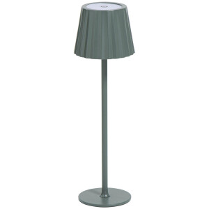 Leen Bakker - Tafellamp Scotti USB LED - Metaal - Groen - 11.5x11.5x38 Cm