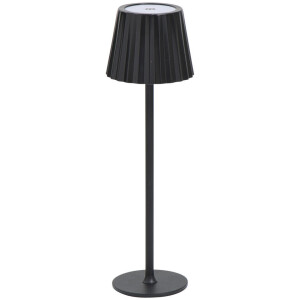 Leen Bakker - Tafellamp Scotti USB LED - Metaal - Zwart - 11.5x11.5x38 Cm