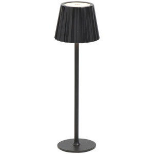 Leen Bakker - Tafellamp Scotti USB LED - Metaal - Zwart - 11.5x11.5x38 Cm