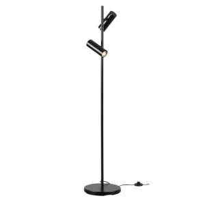 Leen Bakker - Vloerlamp Napels - 140 Cm - Metaal - Zwart - 28x25x140 Cm