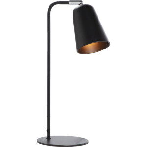 Leen Bakker - Tafellamp Mels 47,5xØ16 Cm - Metaal - Zwart - H47.5 Cm