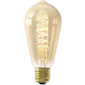Leen Bakker - Calex LED-rustieklamp - Goudkleur - E27 - Glas - Goudkleurig - H14.2 Cm