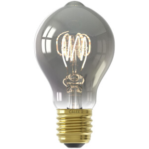 Leen Bakker - Calex LED Standaardlamp - Titaniumkleur - E27 - 4W - 136LM - Dimbaar - Glas - Grijs - H10.9 Cm