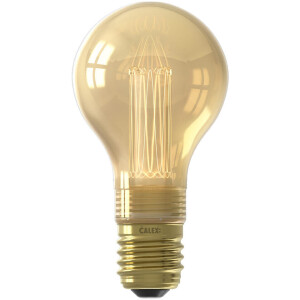 Leen Bakker - Calex LED-standaardlamp - Goudkleur - E27 - 3,5W - Glas - Goudkleurig - H11.2 Cm