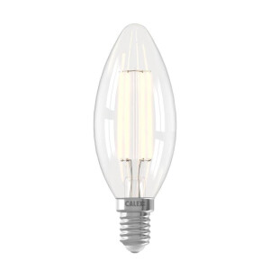 Leen Bakker - Smart LED-lamp - E14 - 4,9W - Glas - Transparant - 3.5x3.5x11.2 Cm