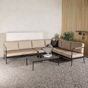 Nohr Loungeset 'Pamella' Met bank en tafel, kleur Zand