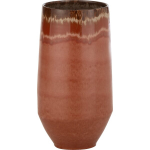 J-Line vaas Aline Lang - keramiek - rood - large - 50 cm hoog