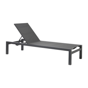 Loungebed Sydney - zwart - 70x30x190 cm