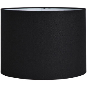 Leen Bakker - Lampenkap Luna Cilinder - 30xØ40 Cm - Katoen - Zwart