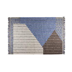 Dutchbone Vloerkleed 'Hampton' 200 x 300cm, kleur Blauw