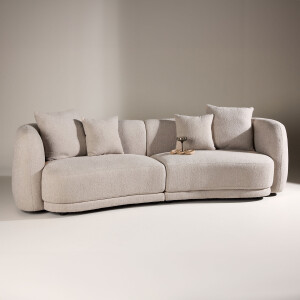 Nohr 3-zits Bank 'Macrina' Bouclé, kleur Beige