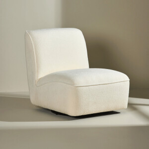 Nohr Draaifauteuil 'Kavitha' Bouclé, kleur Wit