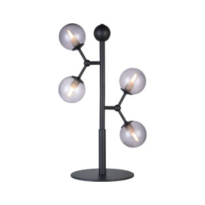 Halo Design Tafellamp 'Atom' kleur Zwart / Smoke