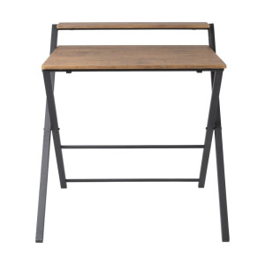 Inklapbaar bureau Leon - bruin/zwart - 84.5x81.5x70 cm