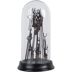 Clayre & Eef Stolp Ø 18x36 cm Bruin Glas Sleutels