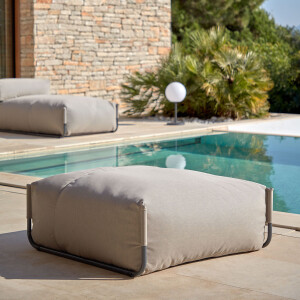 Kave Home Modulaire Outdoor Bank 'Square' Poef, kleur Groen