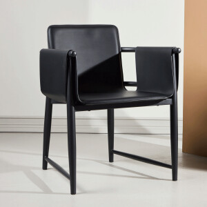 Nohr Fauteuil 'Molli' Lederlook, kleur Zwart