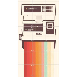 IXXI Instant Camera Rainbow, Florent Bodart - 100 x 140 cm - Gratis ophangtool - Grote wanddecoratie en posters - Speels, Kleurrijk, Retro, Vintage