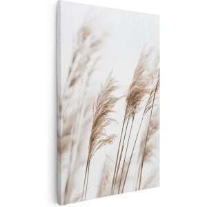 Artaza Canvas Schilderij Hoog Gras Wappert in de Wind - 80x120 - Groot - Foto Op Canvas - Canvas Print
