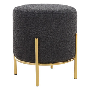 Artistiq Krukje 'Levar' 35cm, bouclé, kleur goud / antraciet