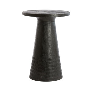 Light & Living Ronde Bijzettafel 'Paxos' Mangohout, kleur Zwart