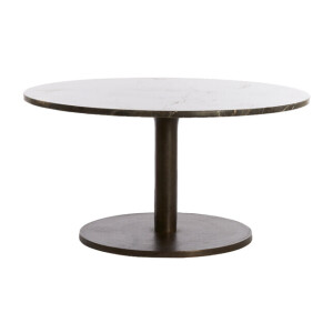 Light & Living Ronde Salontafel 'Pazo' Marmer, 76cm, kleur Donkerbruin