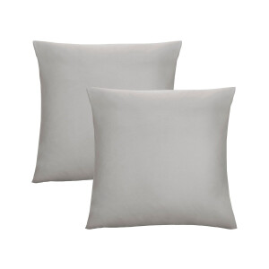 Biberna Fijne jersey kussenhoes (Grijs, 80x80)