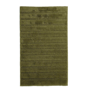 Casilin Badmat Antislip 70x120cm California - Waterabsorberende Badkamermat - Wasbaar en Sneldrogend - Voor Douche en Bad - 100% Katoen - Rechthoek - Mosgroen