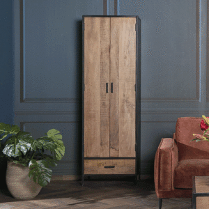 LivingFurn Opbergkast 'Sturdy' kleur Naturel, 200 x 65cm