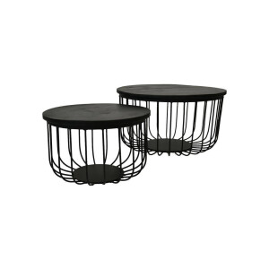 Set van 2 ronde bijzettafels Maden | HSM Collection