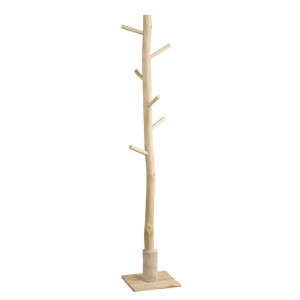 Leen Bakker - Staande Kapstok Lisa - Naturel - Teakhout - Beige - B180 Cm