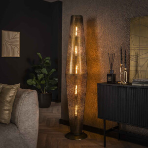 LifestyleFurn Vloerlamp 'Aubre' 180cm hoog, kleur Brons Antiek