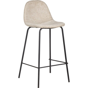 Giga Meubel Barstoel Saar - Beige Stof - Zithoogte 65cm - Set van 2